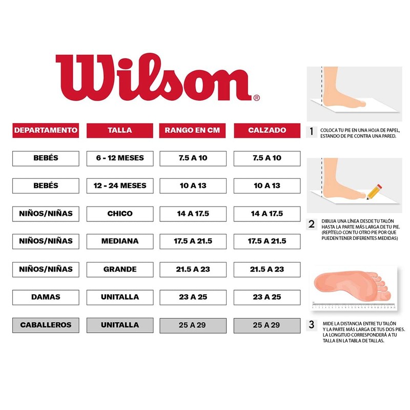 Wilson 20 Piezas Tin para Dama, color Negro/Fiusha, S/Felpa, Talla