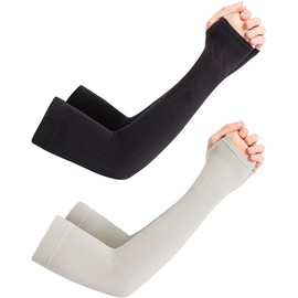 (JIOYIEO) Arm Cover, UV Protection, Women's, Set of 4, Finger Holes, Arm Cover, Summer, Cool to Touch, Cool, Sweat Absorbent, Quick Drying, Breathable, Good to the Touch, Sun Protection, Stretch,