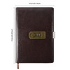 Qefuna Diary with Lock, A5 PU Leather Diary with Code
