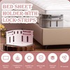 AUOQZ 4Pcs Bed Sheet Holder with Lock Strips, Mattress Bedding