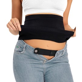Vahina Belly Bands for Pregnant Women Belly Bands for Pregnant Women Jeans Maternity Support Belt Maternity Belt Extenders Pregnancy Pants for Women Jeans (Black S)