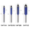 4pcs 1/4 Inch Shank Straight Flush Trim Router Bit Woodworking