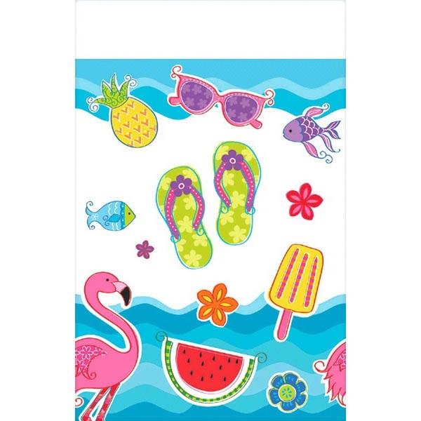 Summer Fun Party Plastic Tablecover 54" x 102"