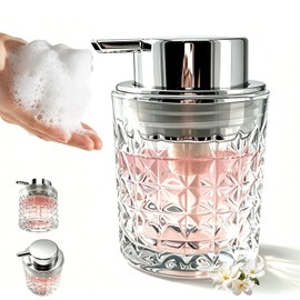 Dispensador de Jabon Espuma, Botellas para Jabón sin BPA, Diseño Transparente para Ver el Nivel de Jabón, con Bomba Ampliada de Fácil Presión, Moderno