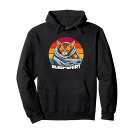 Cozy Cat Sleeping Wrapped in Blanket Relaxation Vibes Pullover Hoodie