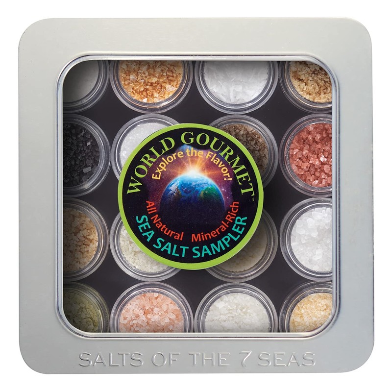 World Gourmet Sea Salt Sampler in Embossed Tin
