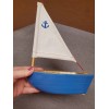 Teleflora Flower Vase Blue Ceramic Captain Boat Teleflora 4 Dad