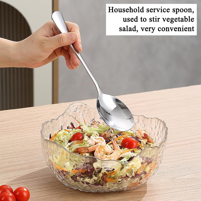 Serving Spoons Pack of 4, Kyraton Large Solid Serving Spoons