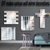 XIHACTY Peel and Stick Beveled Glass Tile. 6x2 Inch Mirror