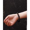 Lightock Lava Stone Feng Shui Black Obsidian Bracelet for Men