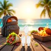 Cauaoa 3 Pcs Travel Bottles with Keychain, 2oz/50ml Bottles, Portable