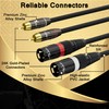 Dual XLR to 2 RCA Stereo Audio Cable 20 FT,