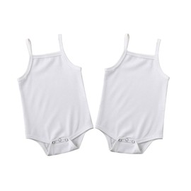 Kuriozud Newborn Infant Baby Girl Cotton Bodysuit Sleeveless Tank Top Super Soft Camisole (2 Packs white *2, 12-18 Months)