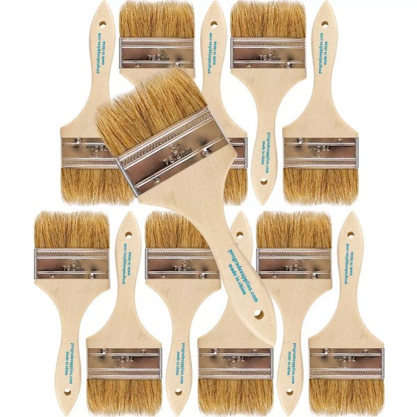Vermeer 12 Pack - 3" Chip Brushes for Paints, Stains,