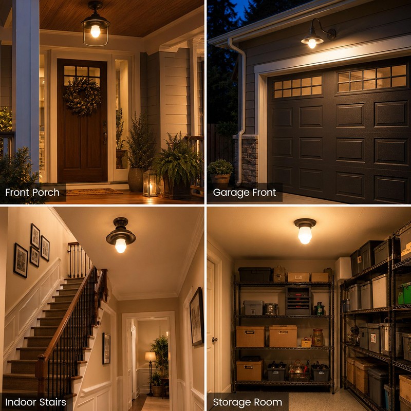 8-Pack Motion Sensor Light Bulb, 12W(100W Equivalent), 2700K Warm White