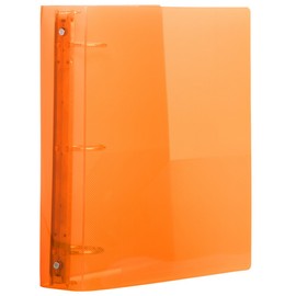JAM Paper Plastic 3 Ring Binder, 2, Orange, Sold individually