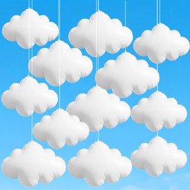 12 Pcs 3D Cloud Balloons Cloud Hanging Decor for Classroom Ceiling