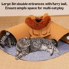 2-in-1 Cat Tunnel Bed for Indoor Cats Detachable Washable Tunnel