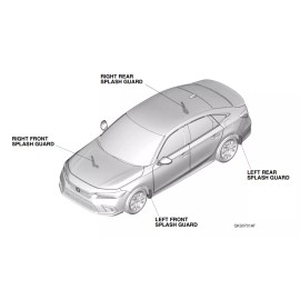Honda 2022-2025 Genuine Honda Civic Sedan Splash Guards, Mud Guards OEM! 08P00-T20-100