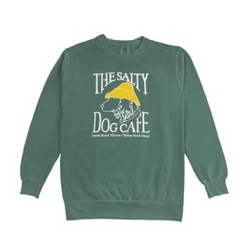 Salty Dog Pigment Dyed Crewneck Sweatshirt (US, Alpha, X-Large, Regular, Regular, Light Green)