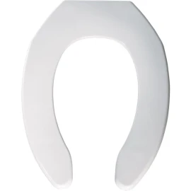 Bemis 1055-000 White Open Front Elongated Toilet Seat, Less Cover