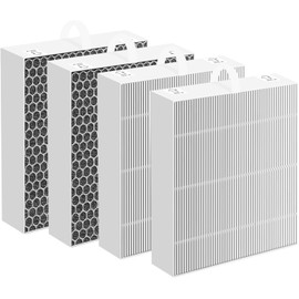 sieloonger 5400 Replacement Air Filter Compatible with BLUEAIR 5400 5410i 5440i AIR Purifier,H13 True HEPA 2-in-1 Replacement Filter, 3-Stage Filtration High-efficiency Activated Carbon,Pack of 4