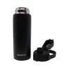 Aquatix Double Wall Insulated 21 Ounce Black Bottle with Silicon