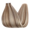 Fshine Extensiones Cabello Real 50gr 16in 10pz Rubio Ceniza 613