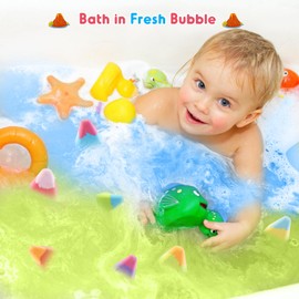 NPET 12Pcs Volcano Bath Bombs Set, Unique Macaroon Color Volcano Design Bath Bombs, 12 Different Scents Bath Bombs for Relax Skincare Favors for Kids Boys Girls