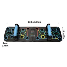 Push Up Board Push Up Bar Parallettes Portable Pushup Board Multifunctional Push Up Bracket Board with Grip Bar and Resistance Rope Foldable Push Up Board for Men and Women Home Gym Indoor Outdoor