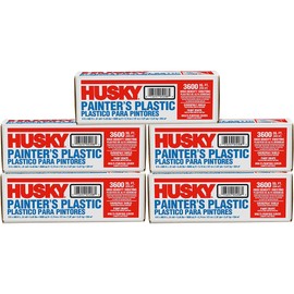 5-Rolls of 9’ x 400’ Poly-America 03509H Husky Clear .31-Mil High Density Painter’s Plastic