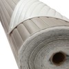 Pleated Marine Vinyl Upholstery Fabric Very Light Gray Sample 3"