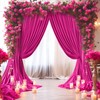 20ftx10ft Wrinkle Free Fuchsia Backdrop Curtains for Parties, Thick Polyester