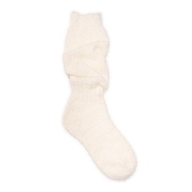 MUK LUKS Women's Slouch Sparkle Cozy Sock, White, OS