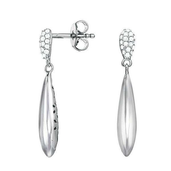 Esprit Women's Earrings Essential-It GRAND STYLE 925 Silver Rhodium-Plated Cubic