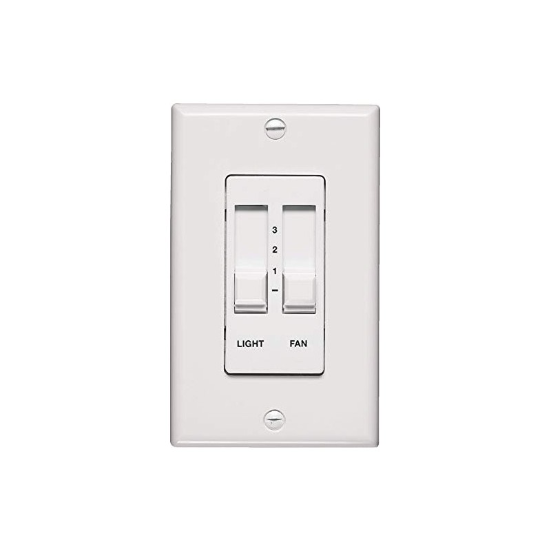 Quorum 7-1192-6, Three Speed and Light Dimming Wall Slide Control,