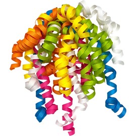 Jillson Roberts Self-Adhesive Colorful Assorted Curly Bows Gift Wrap Accessory, 6-Count, Birthday