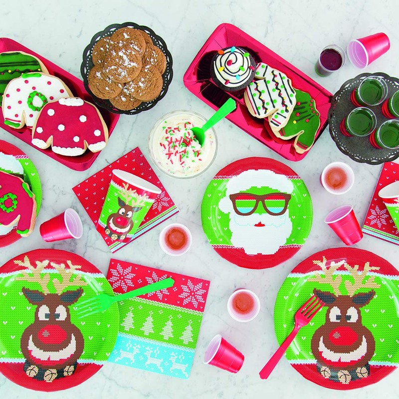 Unique Ugly Sweater Christmas Party Napkins, 16ct, 6.5" X 6.5"