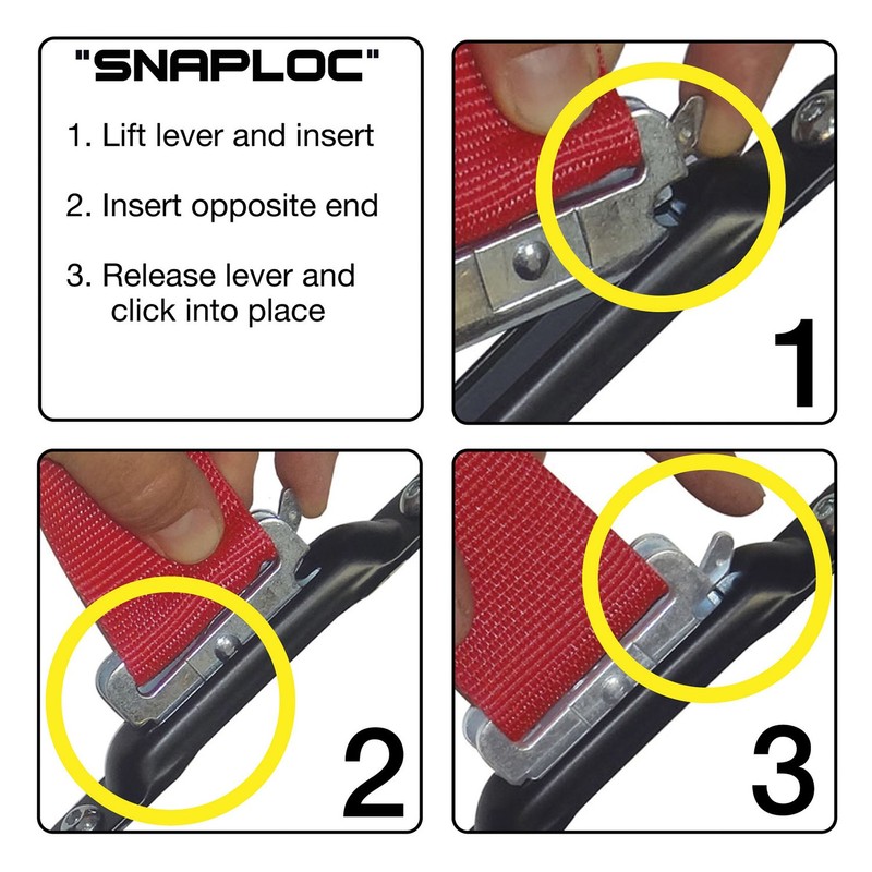 SNAPLOCS E-Strap 2" x 7" Multi-USE RED 2 Pack Fits