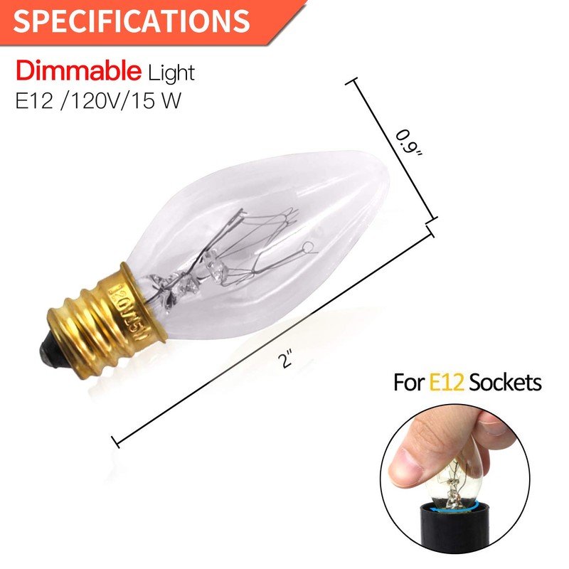 Betus [Original Replacement Long Lasting 15 Watt Dimmable E12 Socket