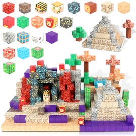 Eteiylt 150 Stück Magnetische Bausteine, Magnetisches Spielzeug Blöcke, Magnetische Bausteine Bauspielzeug, Magnetisches Blöcke, STEM Montessori Spielzeug ab 3 Jahre Geschenk für Kinder