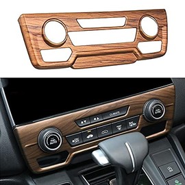 Auto Parts Port Peach Wood Texture Dashboard Instrument Panel Frame Cover Trim, Fits for 2017-2022 Honda CR-V, 75082-W
