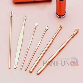 Rose Gold Stainless Steel Ear Pick Set for Ear Cleaning and Wax Removal Earwax Removal