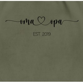 Geschenk mit Namen personalisiert by Shirtracer - Gym Bag Backpack - Grandma and Grandpa Est Year I Grandparents Will Be Gift I You Will Be Grandma and Grandpa Gift Idea I Announce Pregnancy I, 04