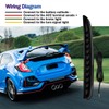 VGETTING Smoked Lens LED Reflector Lights for Honda Civic Hatchback,