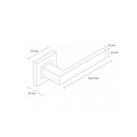 Sellon24® Door Handle Stainless Steel Matt for Interior Doors BB WC PZ Door Fitting Handle Set Square Modern Includes Mounting Material (BB Topaz)