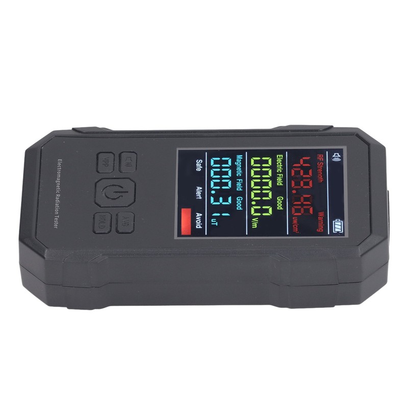 Radiation Detector Black Digital EMF Meter LED Display Handheld RF