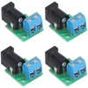 4Pcs DC Connector, 5.5x2.1mm to 2P 5.08mm Power Adapter Board