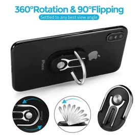 3 in 1 Finger Ring Holder Stand Car Air Vent Mount Metal Plate Rotating Magnetic Grip Portable Ring Holder Finger Kickstand
