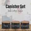 Evapure Tea, Coffee, Sugar, Canister Set, Durable, Resistant, Easy to
